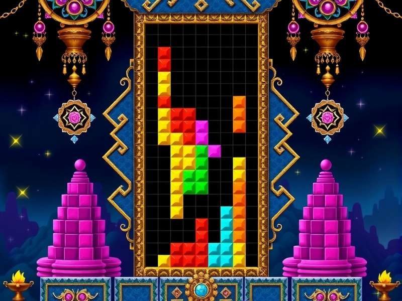 Diagram showing the 7 Tetris blocks or tetrominoes