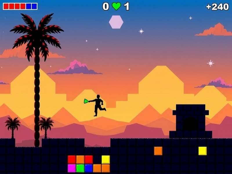 Classic Tetris game screenshot with colorful blocks