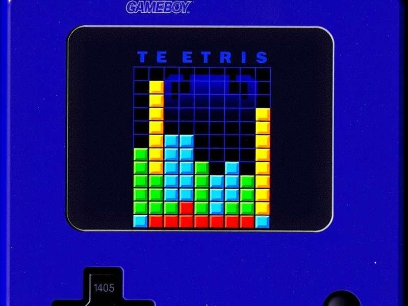 Authentic Nintendo GameBoy Tetris Cartridge with original packaging