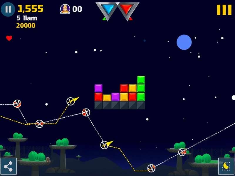 Classic NES Tetris gameplay showing colored tetrominoes on a grid