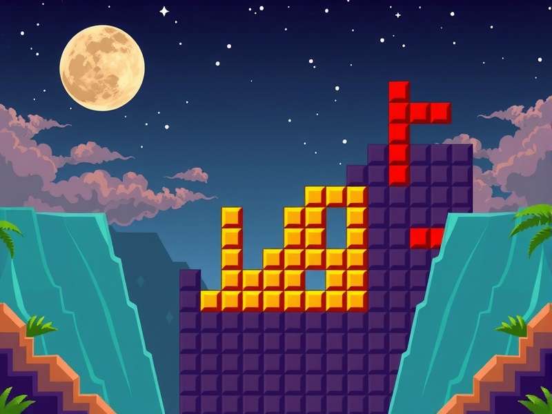 Close-up of a classic Tetris Game Over screen on an old CRT monitor