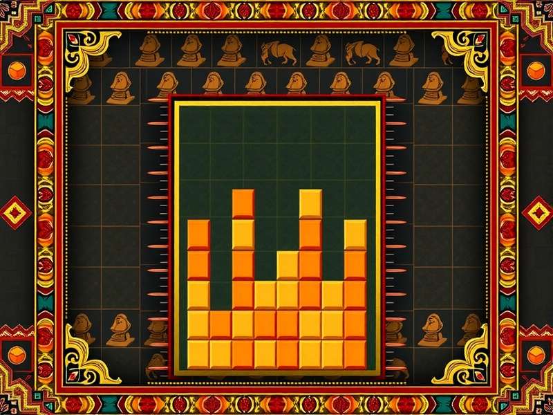Tetris game board visualization with colorful blocks