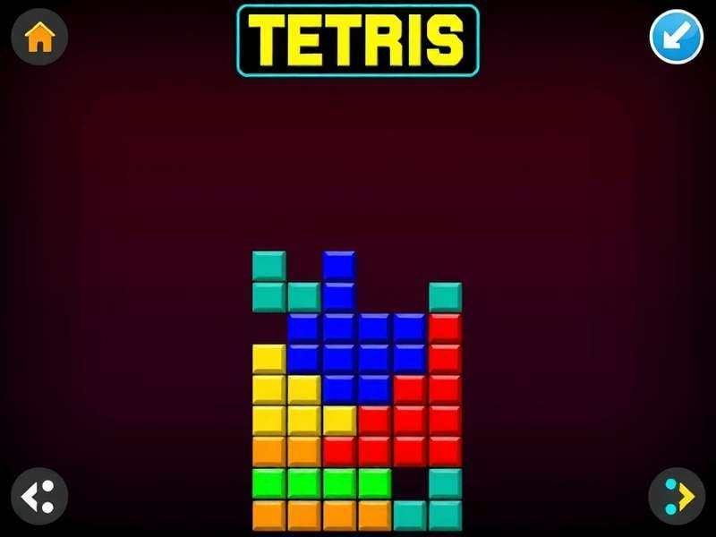 Tetris game blocks on a computer screen