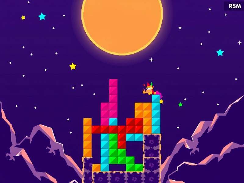 Classic Tetris ROM gameplay on a Game Boy device