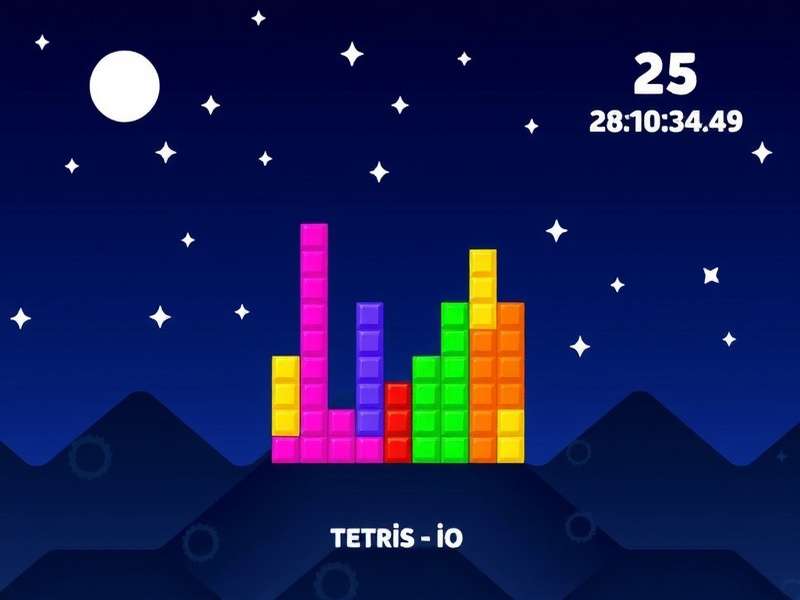 Tetris Io gameplay screenshot showing colorful blocks and UI