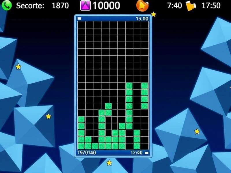 A classic Nintendo Game Boy running Tetris, placed on a map of India