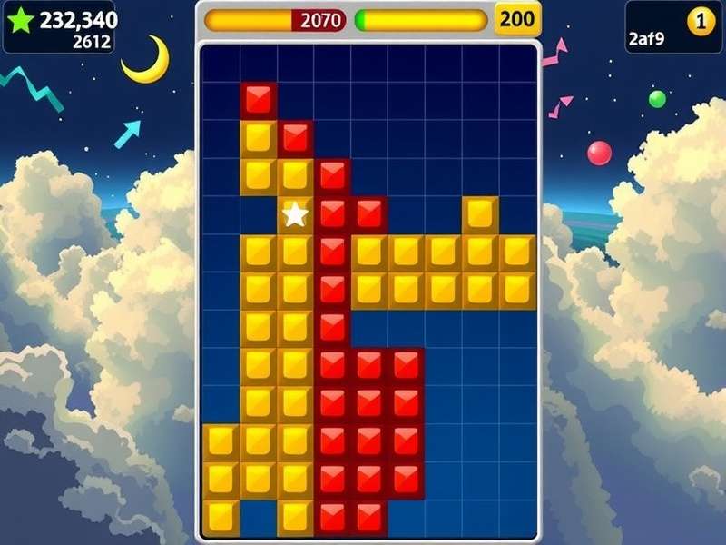 Classic Tetris being played on a Game Boy