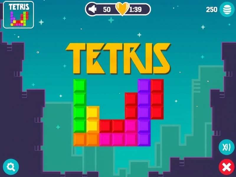 Classic Nintendo Gameboy running Tetris game