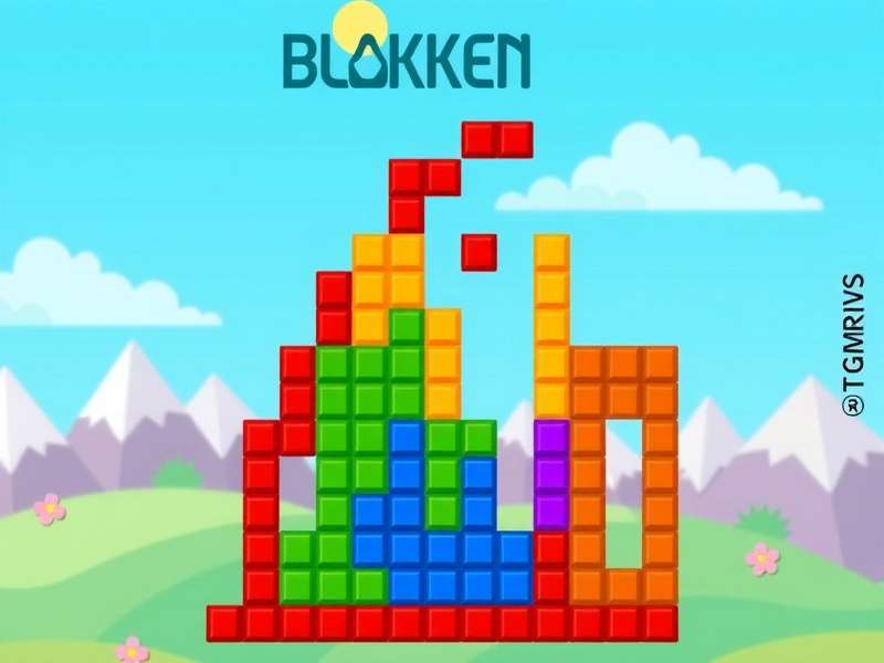 Colorful Tetris blocks arranged in a pattern