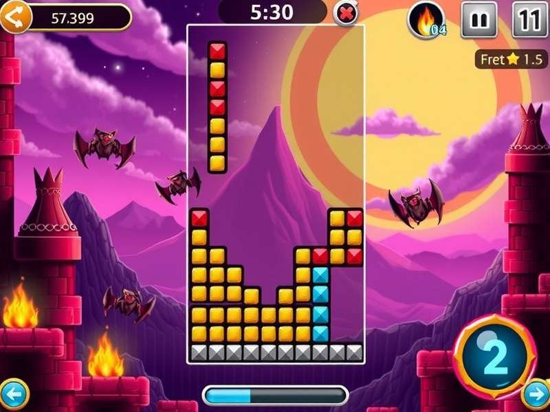 Screenshot of Tetris Battle Online gameplay showing multiplayer interface
