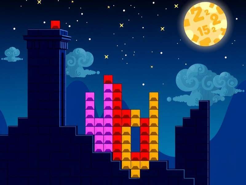 Vintage Game Boy running Tetris on a retro desk