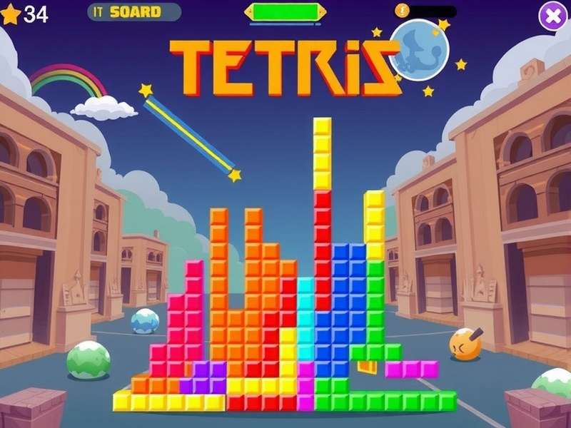 Competitive Tetris Battle gameplay on a modern screen