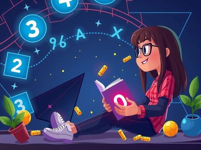 Geometric Tetris blocks falling in a pattern