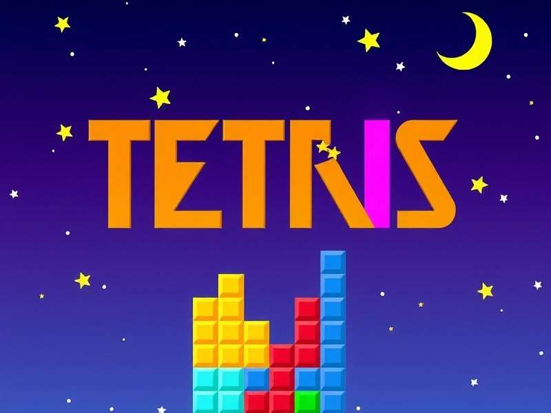 Tetris Friends gameplay screenshot showing blocks and interface