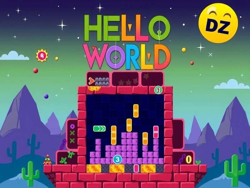 Visual representation of Tetris code blending with classic gameplay blocks