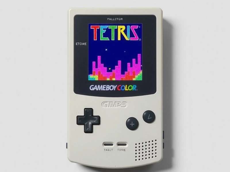 Tetris Game Boy Color cartridge close-up with price tags