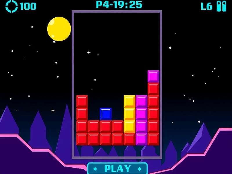 A classic Game Boy running Tetris on a wooden table