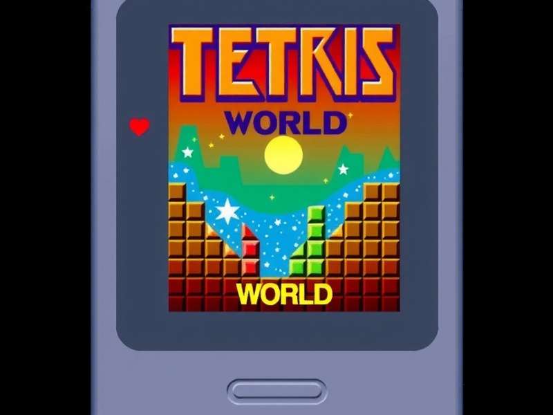 Classic Nintendo Game Boy playing Tetris with a high score on screen