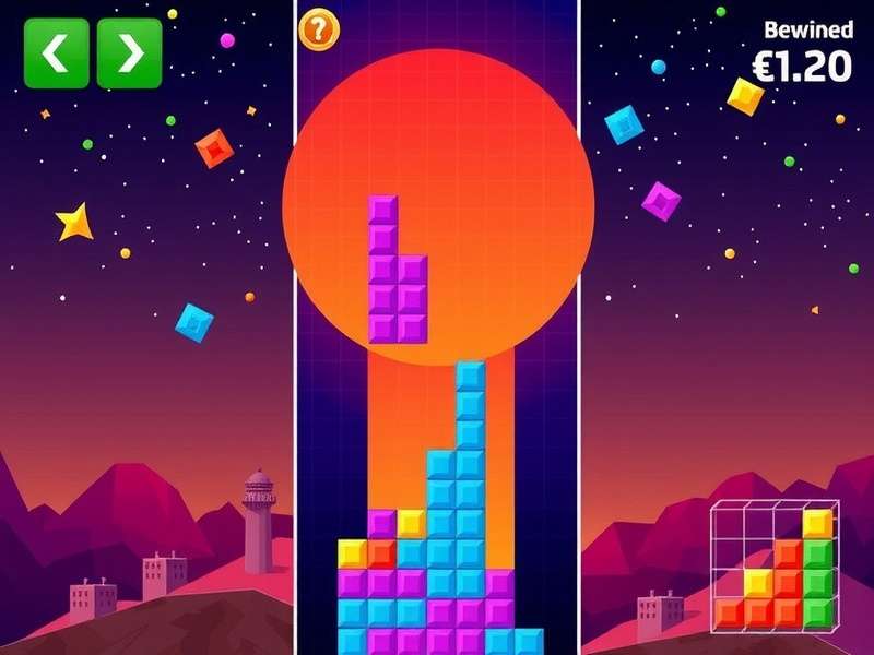 Tetris Marathon gameplay showing high-level stacking with T-spins and perfect clears