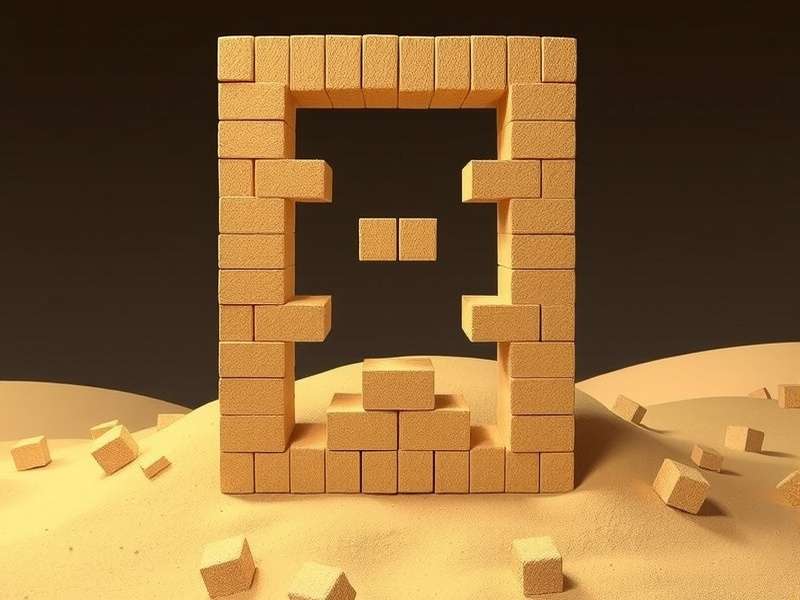 Sand Tetris Game: beautiful sand-textured blocks falling on a warm beach-themed board