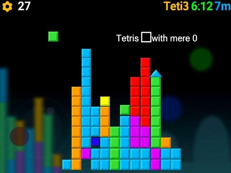 Tetris Gameplay Free — classic block-stacking action on a glowing screen