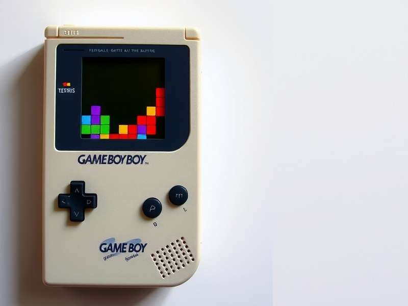 Tetris Gameboy original handheld console displaying classic gameplay